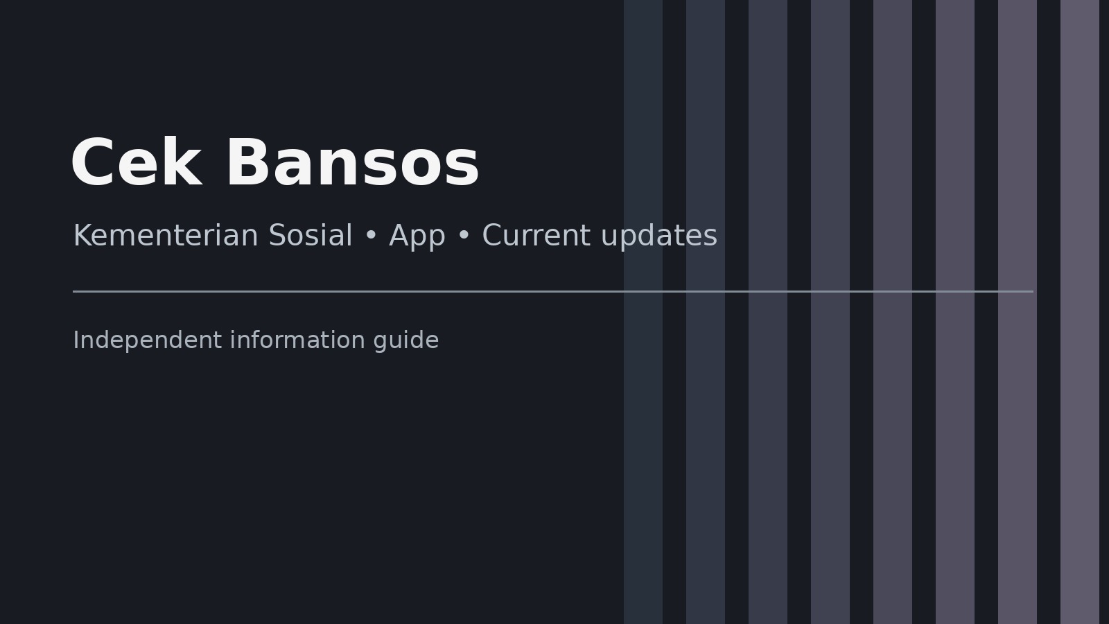 Cek Bansos - cekbansos.kemensos.go.id Hero Image